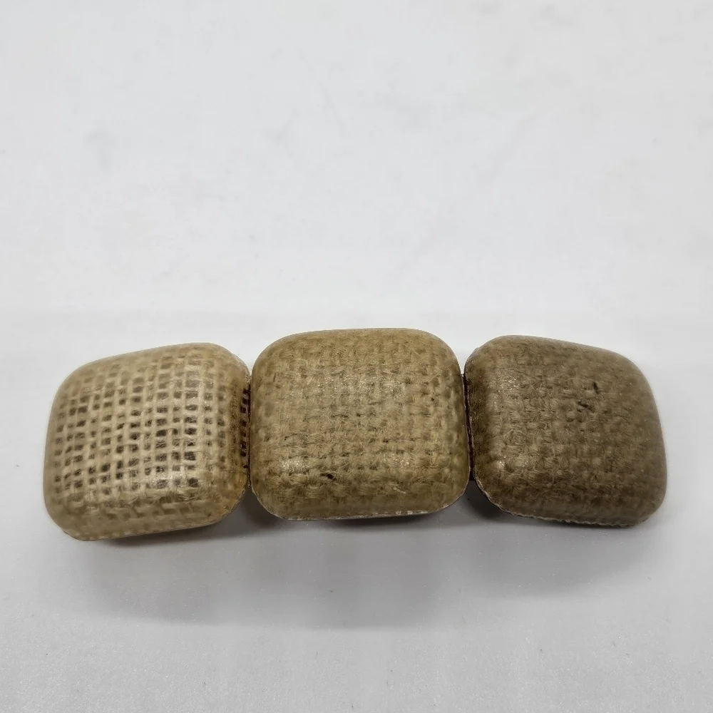 ombre tan basketweave barrette hair clip